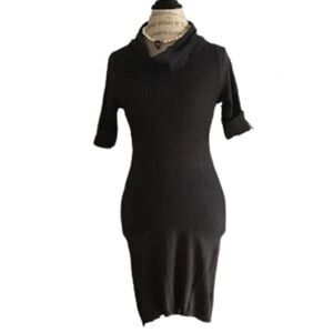 Mini Black Sweater Dress SMALL